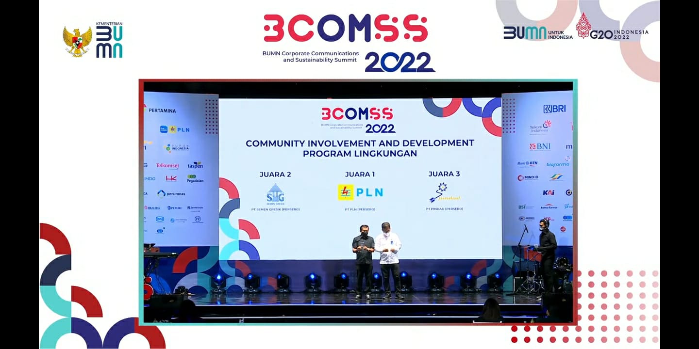 PT Pindad Raih Penghargaan Juara ke-3 Kategori Community Involvement Development di BCOMSS 2022